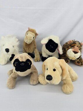 Webkinz Plush Animal Bundle Pug Lamb Camel Leopard Dog Lot